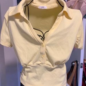 Canary yellow crop top